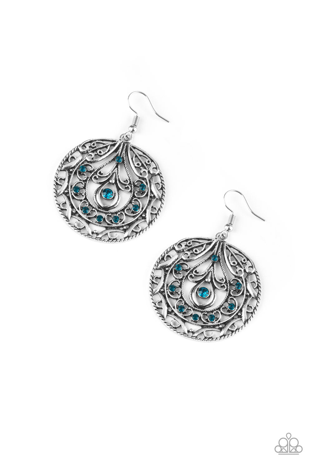 Choose To Sparkle - Blue Paparazzi Earrings