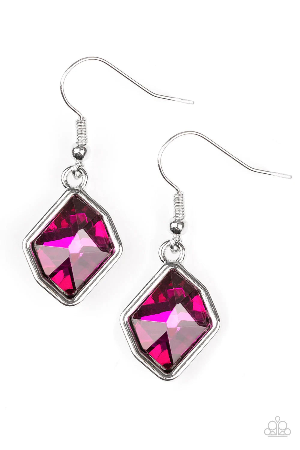Glow It Up Pink Paparazzi Earrings