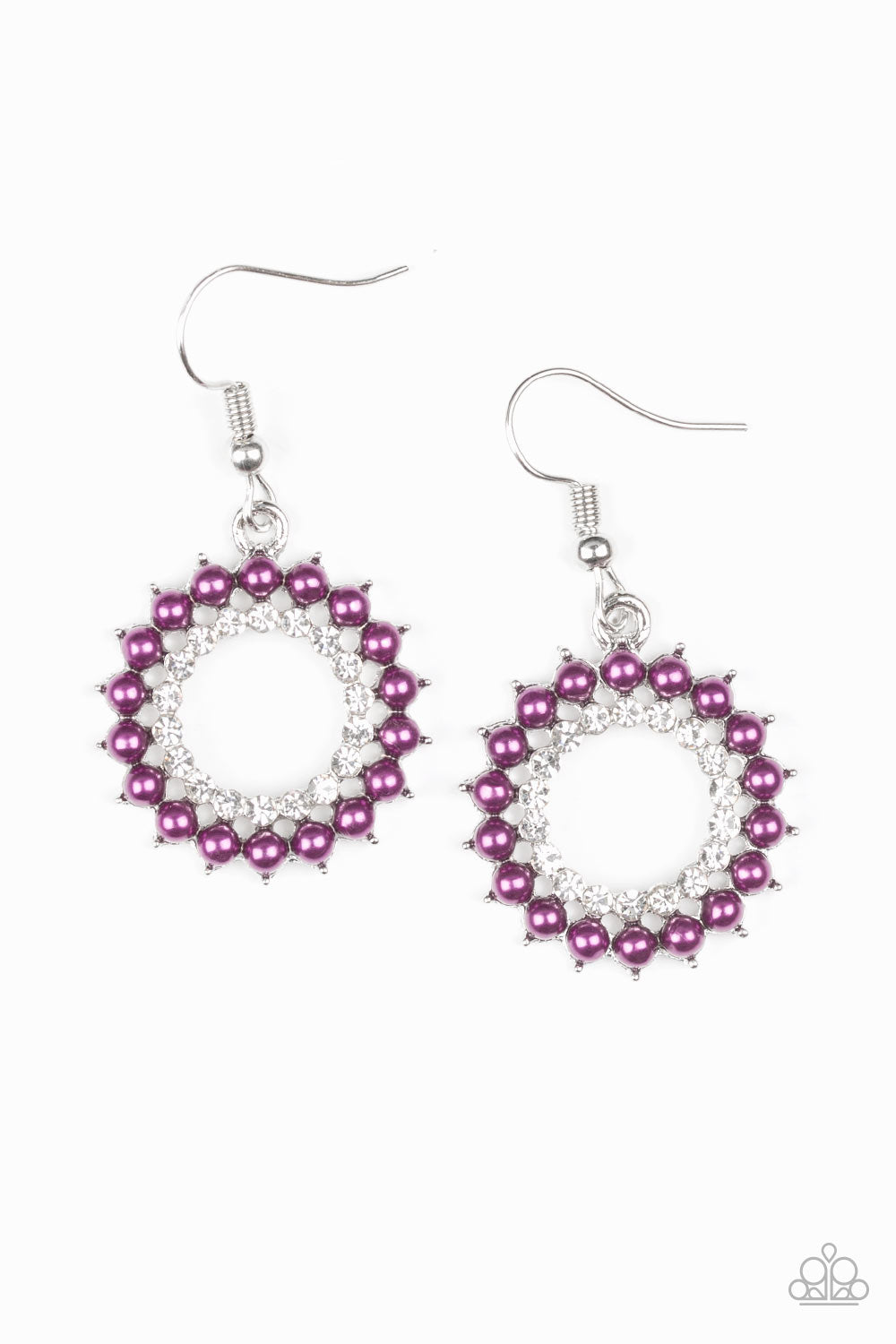 Wreathed In Radiance - Purple Paparazzi Earrings