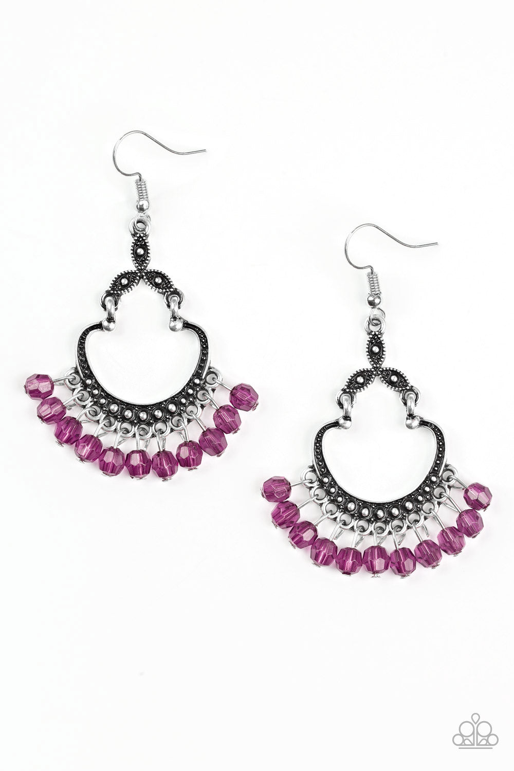 Babe Alert - Purple Paparazzi Earrings