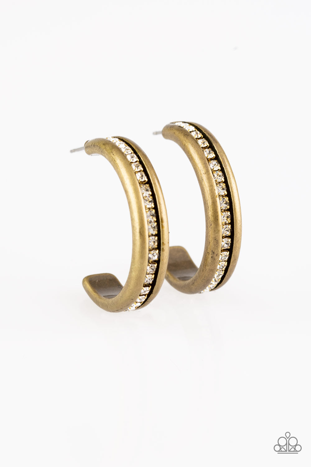 5th Avenue Fashionista - Brass Paparazzi Hoop Earrings