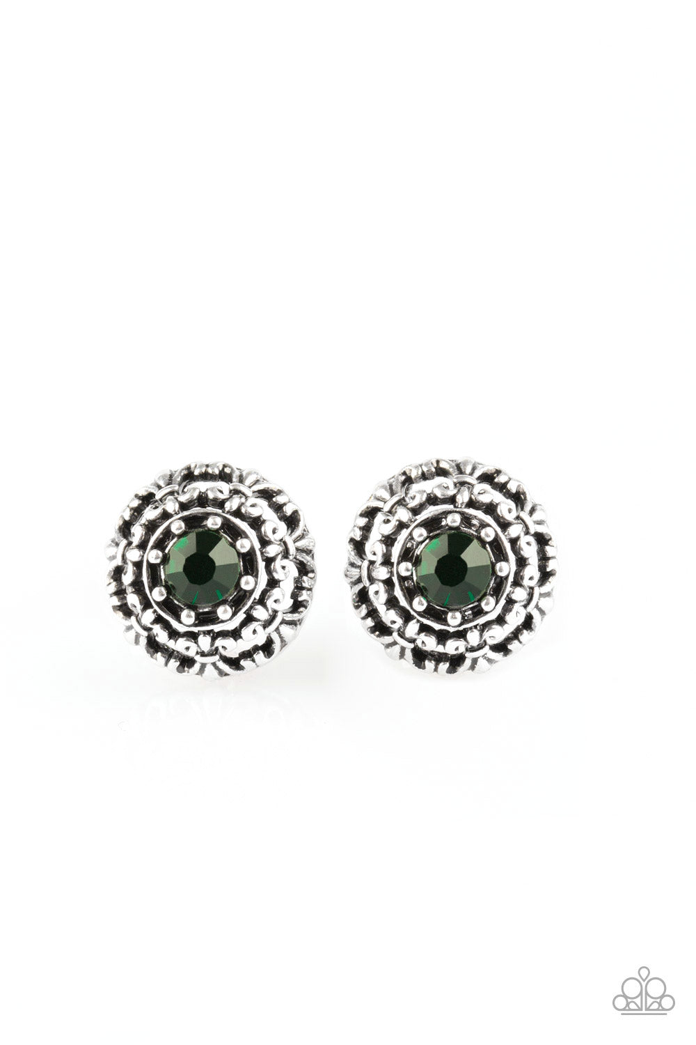 Courtly Courtliness - Green Paparazzi Earrings