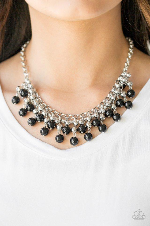 Friday Night Fringe Black Paparazzi Necklace