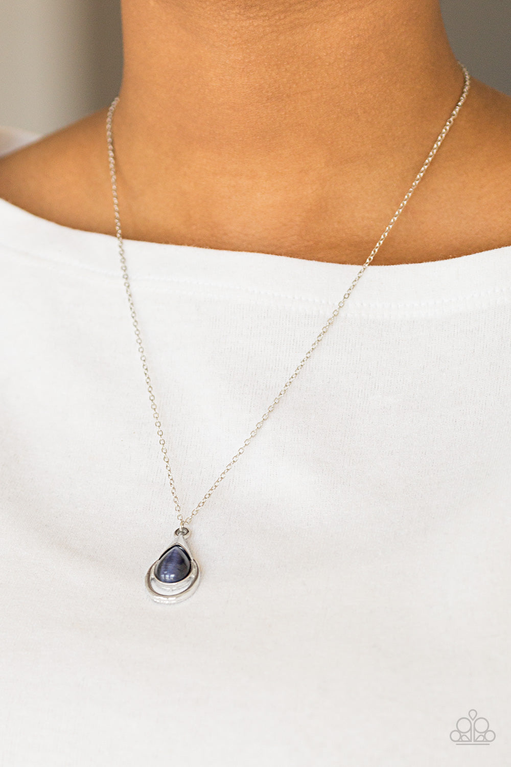 Just Drop It! - Blue Paparazzi Necklace