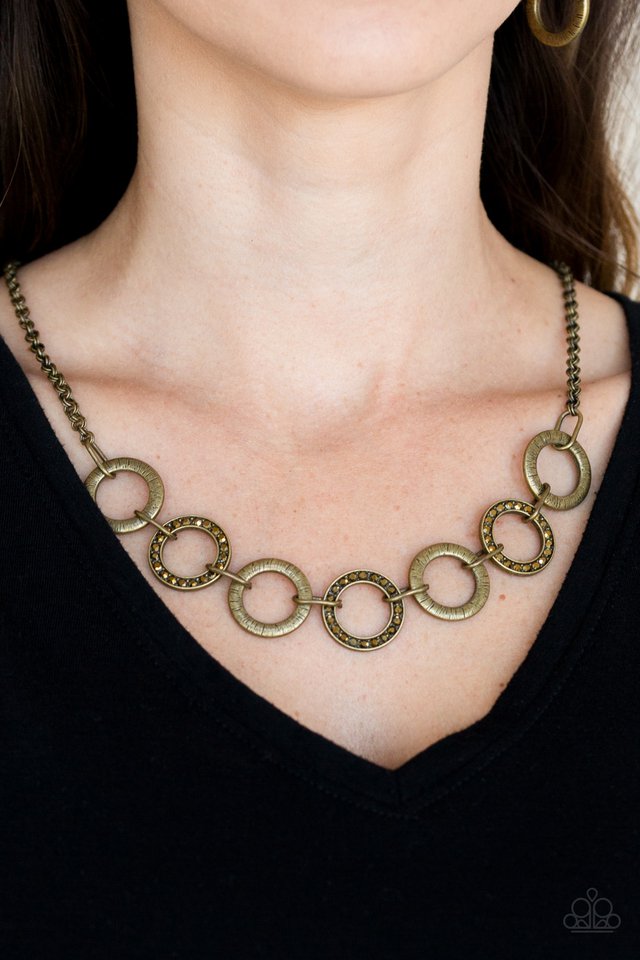 Modern Day Madonna Brass Paparazzi Necklace