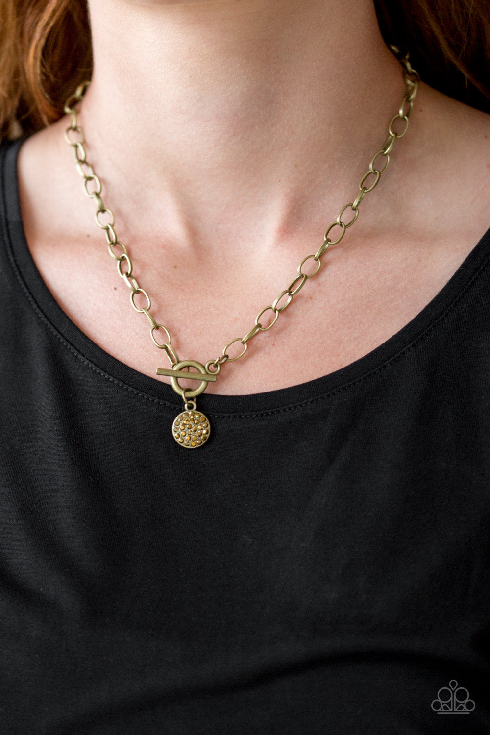 Sorority Sisters - Brass Paparazzi Necklace