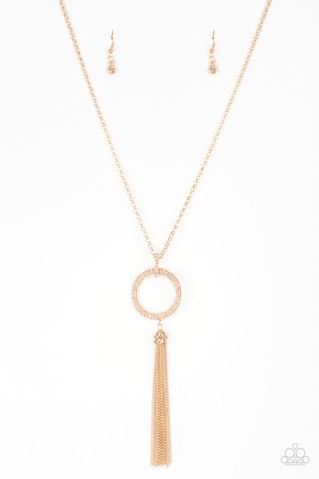 Straight To The Top - Gold Paparazzi Necklace