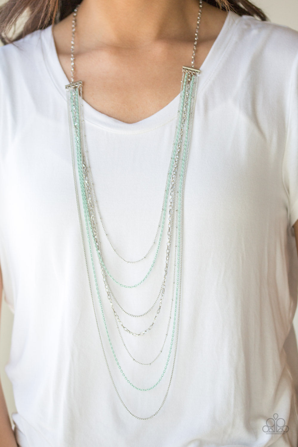 Radical Rainbows - Green Paparazzi Necklace