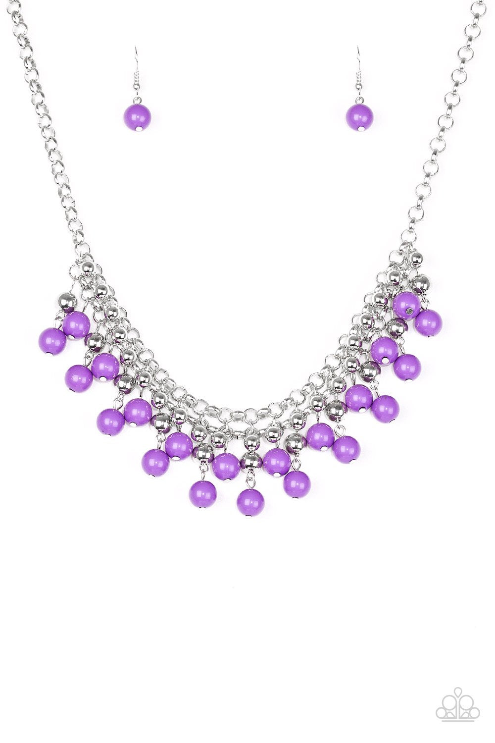 Friday Night Fringe Purple Paparazzi Necklace