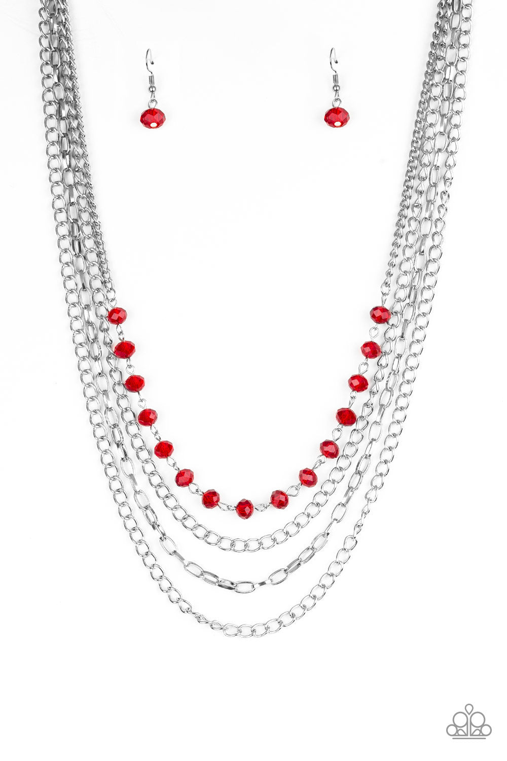Extravagant Elegance - Red Paparazzi Necklace