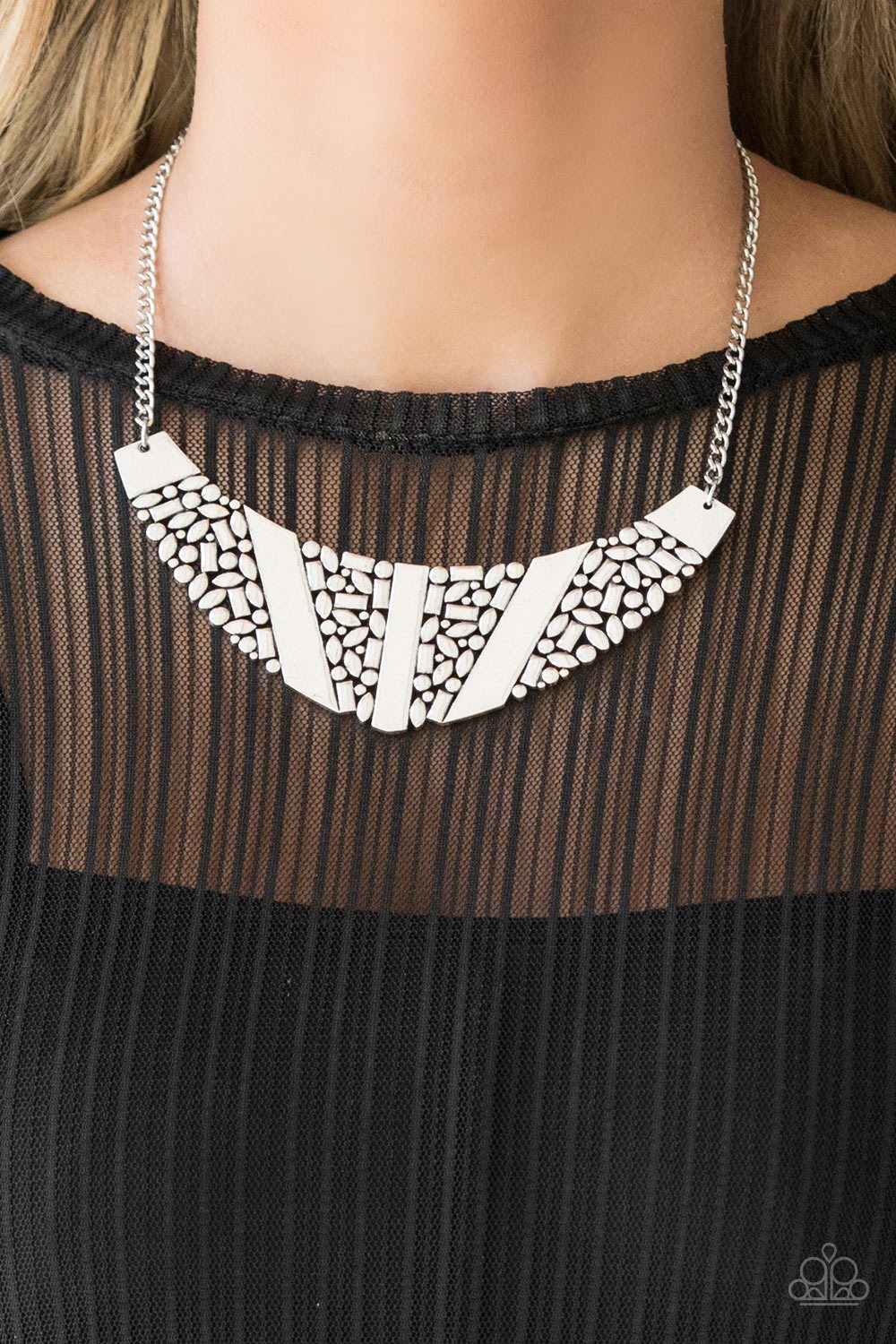 Terra Trailbreaker Silver Paparazzi Necklace
