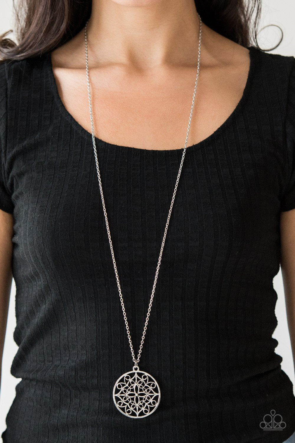 Mandala Melody Silver Paparazzi Necklace