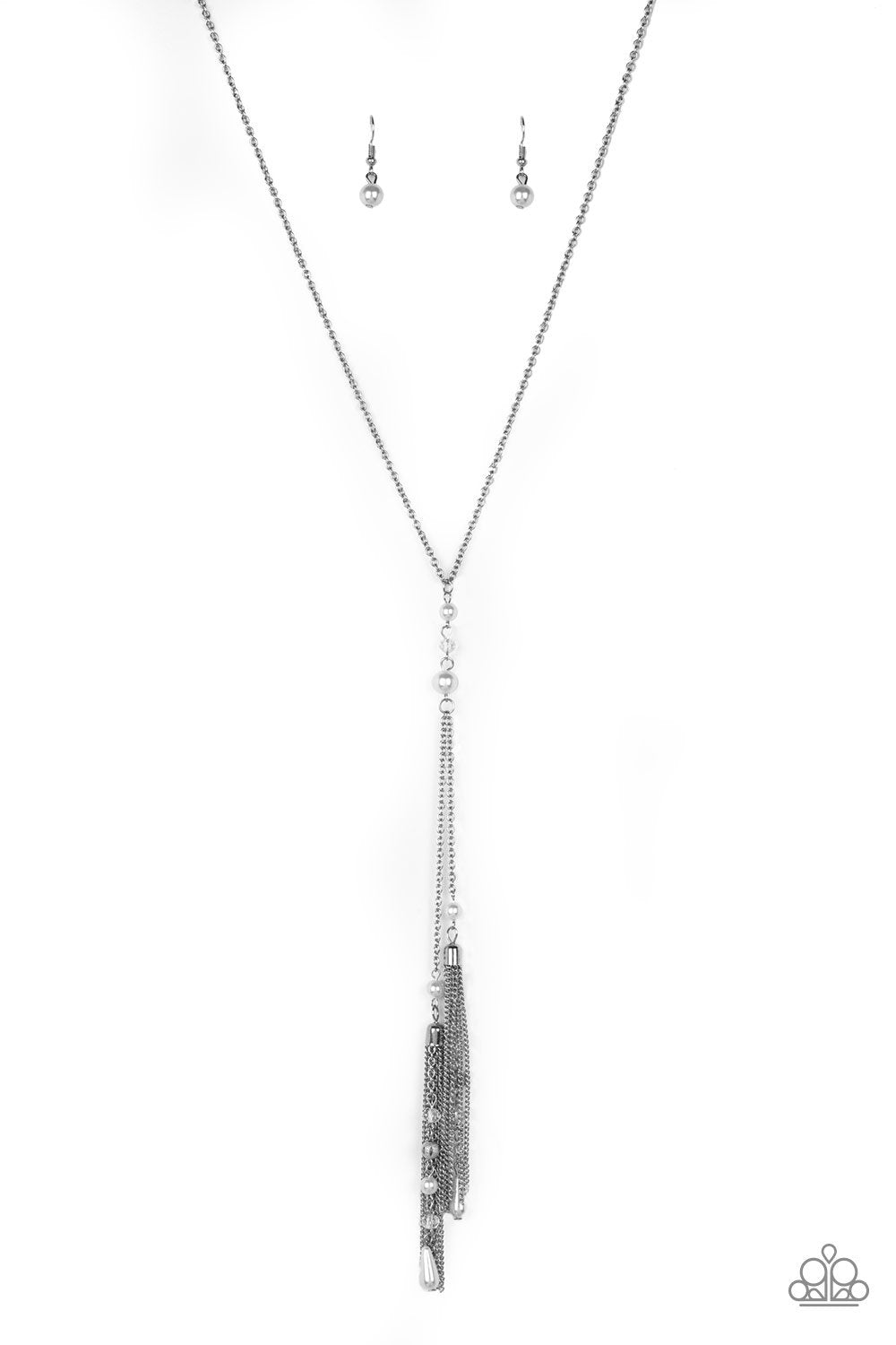 Timeless Tassels - White Paparazzi Necklace