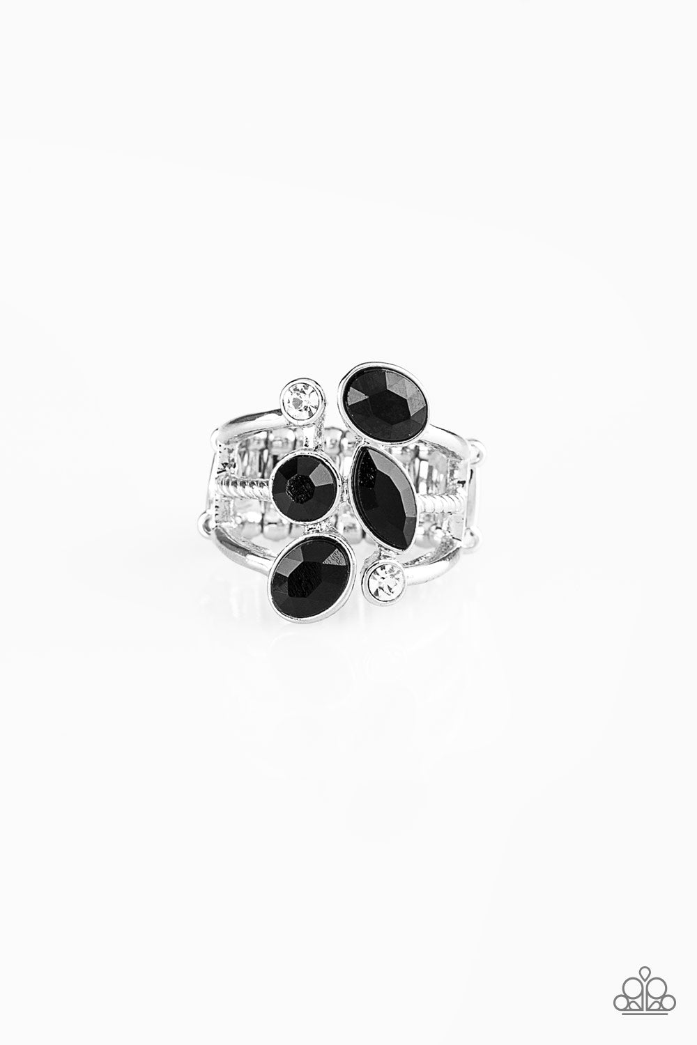 Metro Mingle - Black Paparazzi Ring