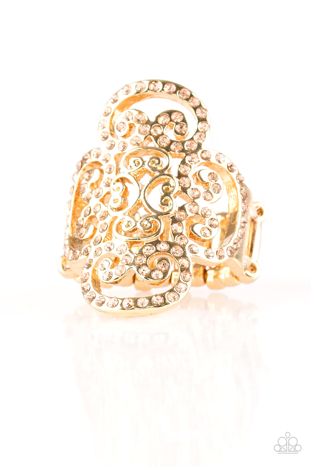 Regal Regalia - Gold Paparazzi Ring