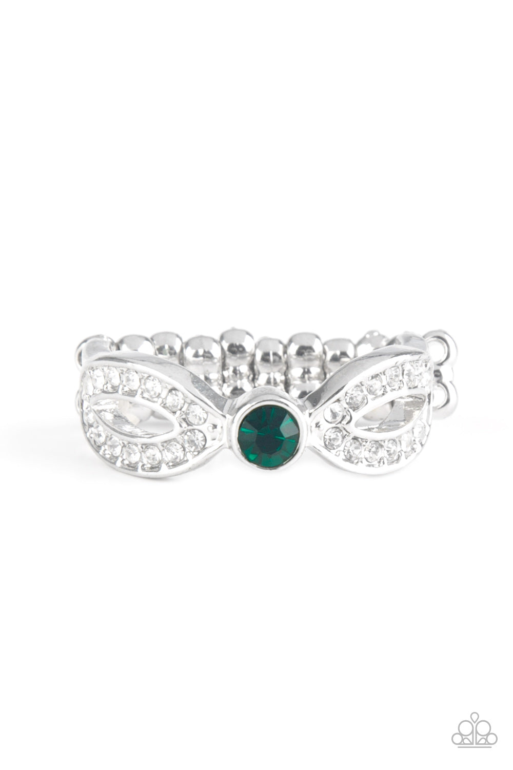 Extra Side Of Elegance - Green Paparazzi Ring