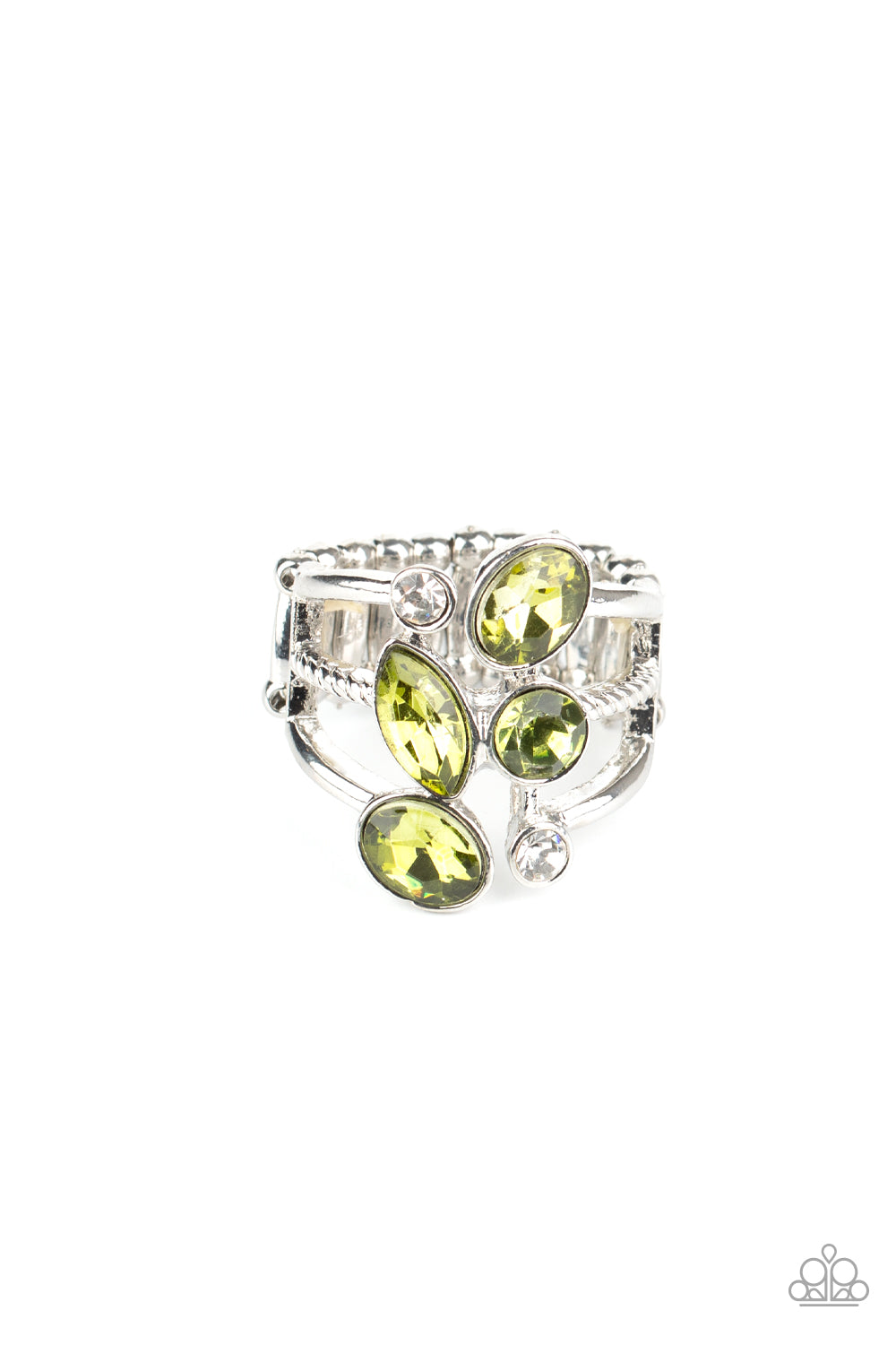 Metro Mingle - Green Paparazzi Ring