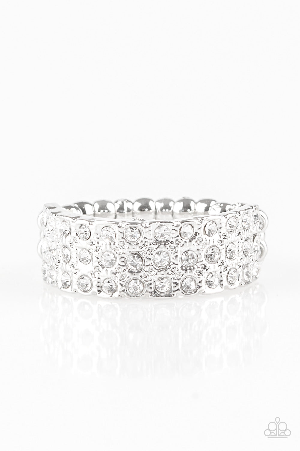Feeling Fab-YOU-less - White Paparazzi Ring