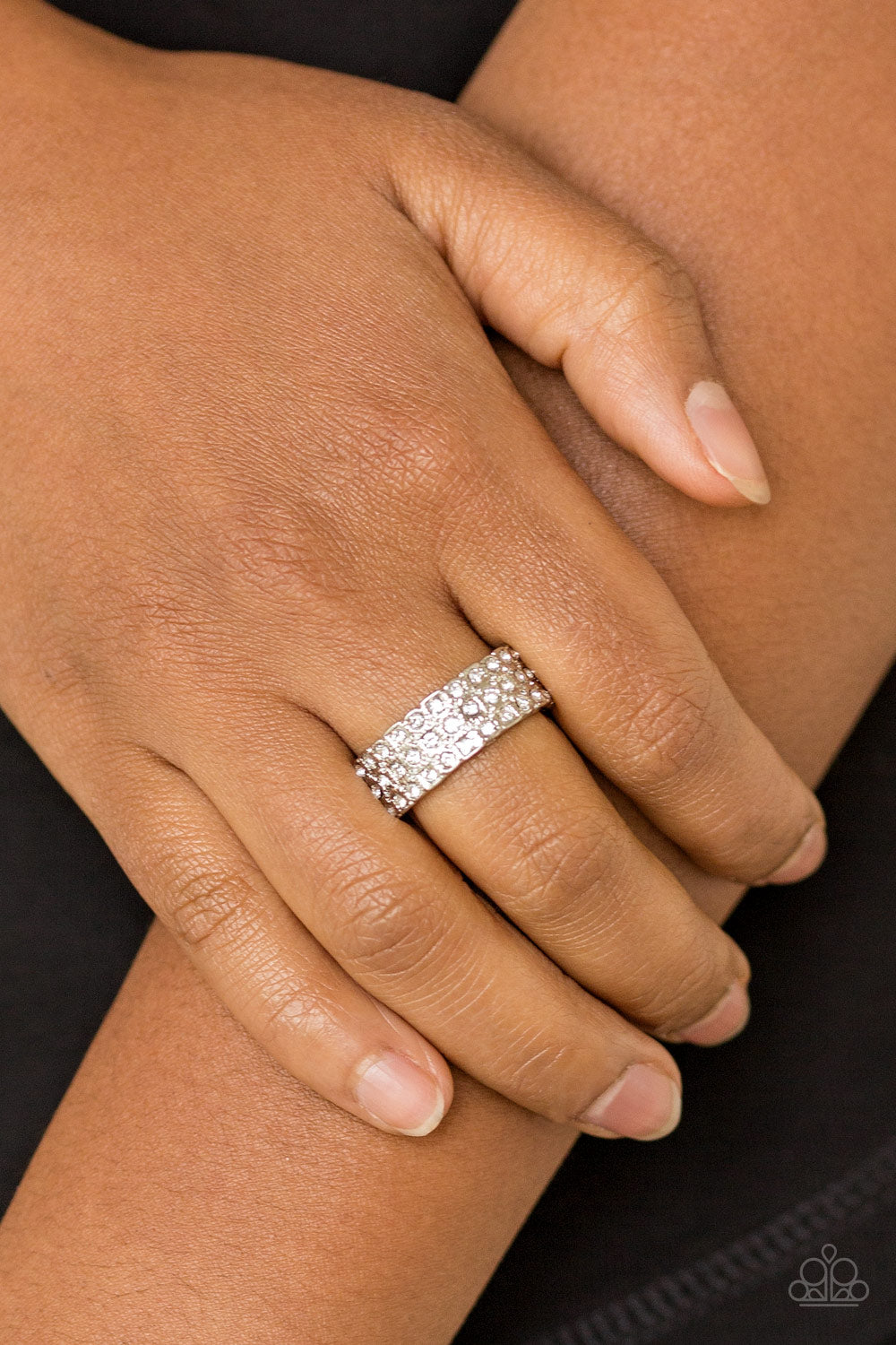 Feeling Fab-YOU-less - White Paparazzi Ring
