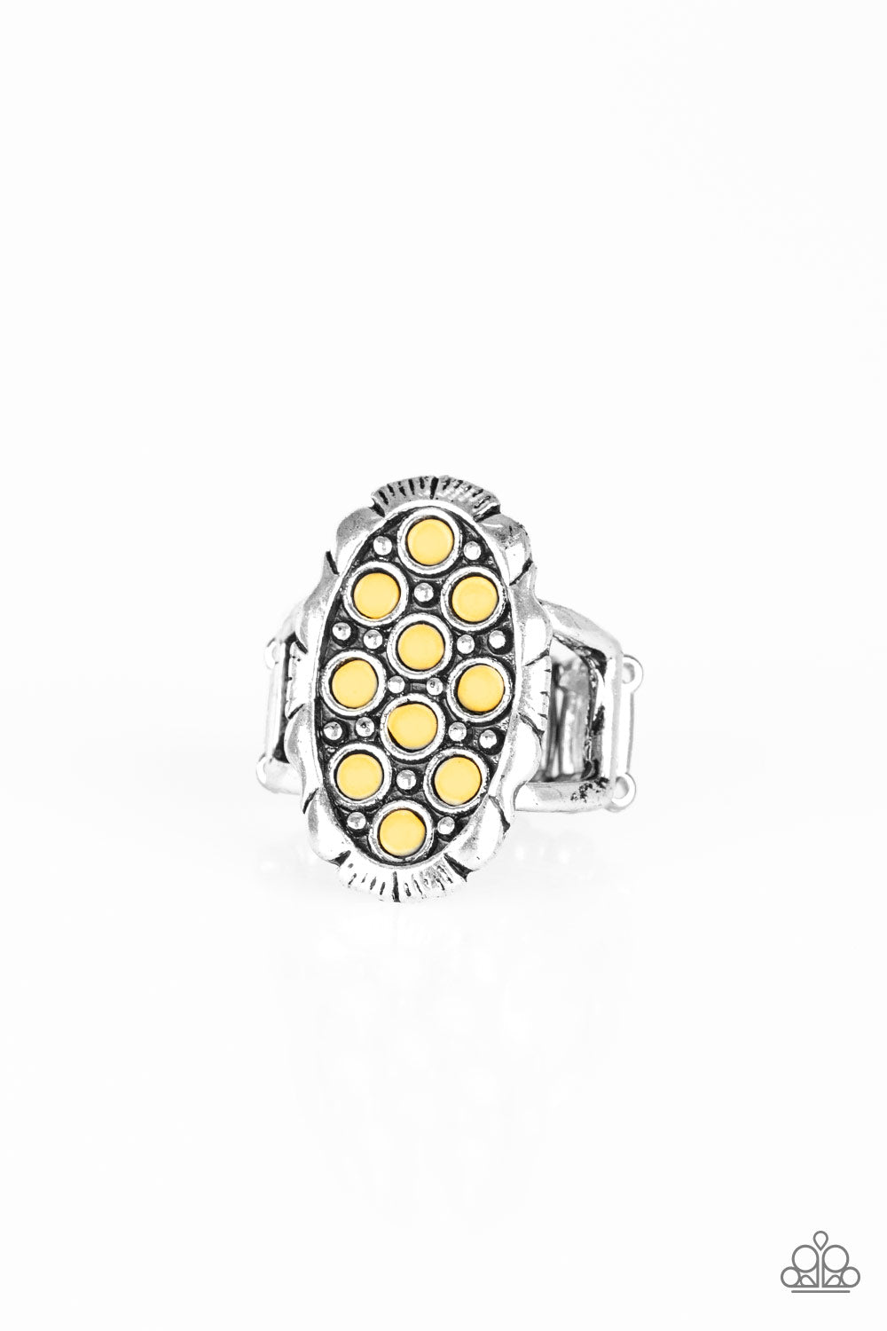 Cactus Garden - Yellow Paparazzi Ring