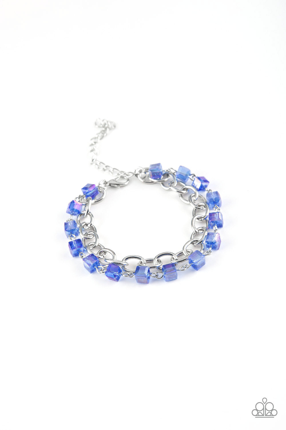 Life Of The Block Party - Blue Iridescent Paparazzi Clasp Bracelet