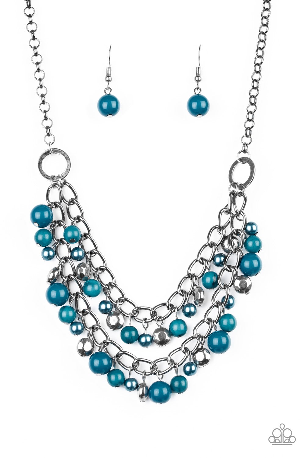 Watch Me Now Blue Paparazzi Necklace