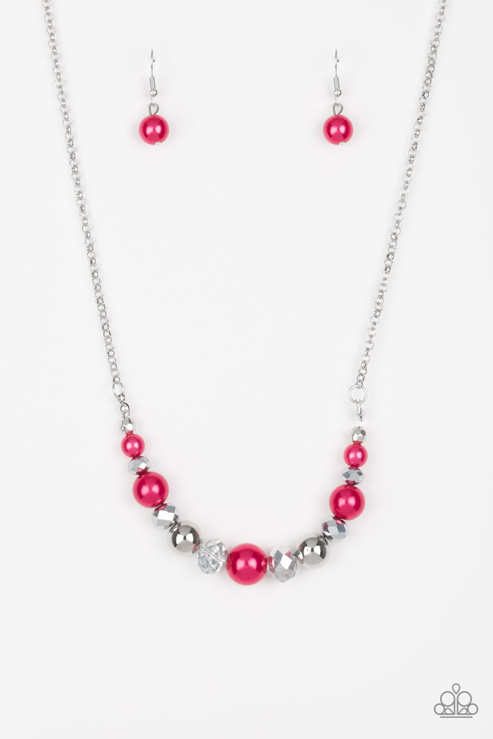 The Big-Leaguer - Pink Paparazzi Necklace