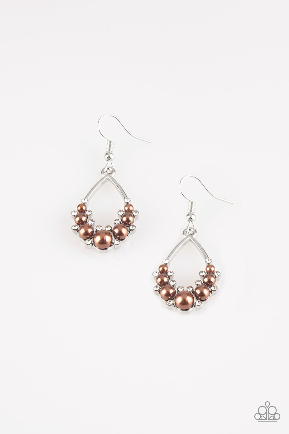 Fancy First - Brown Paparazzi Earrings