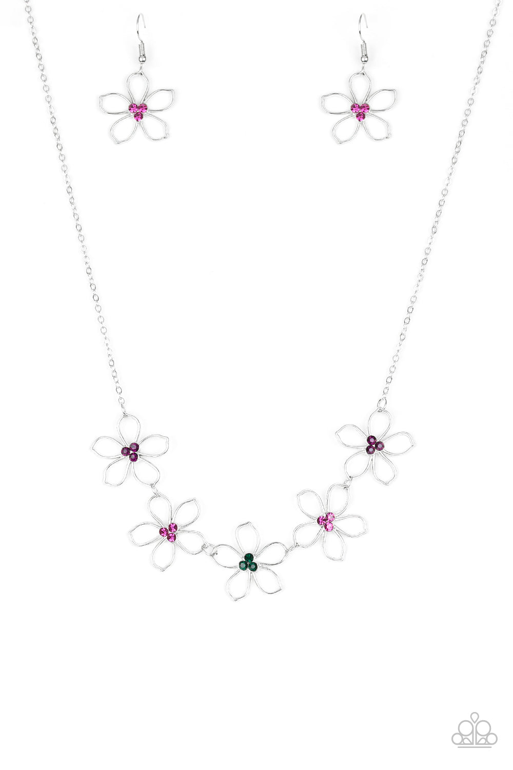 Hoppin Hibiscus - Multi Paparazzi Necklace