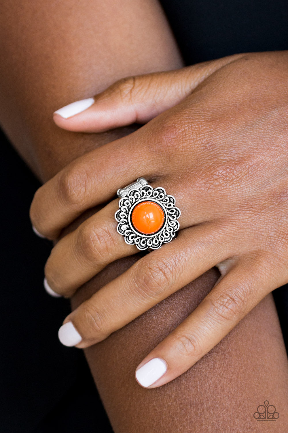 Garden Stroll - Orange Paparazzi Ring