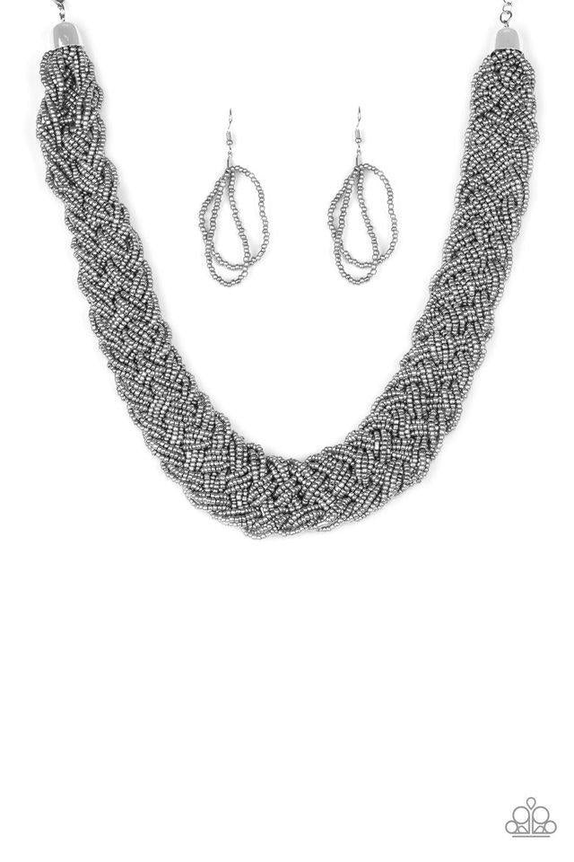 Mesmerizingly Mesopotamia - Silver Paparazzi Necklace