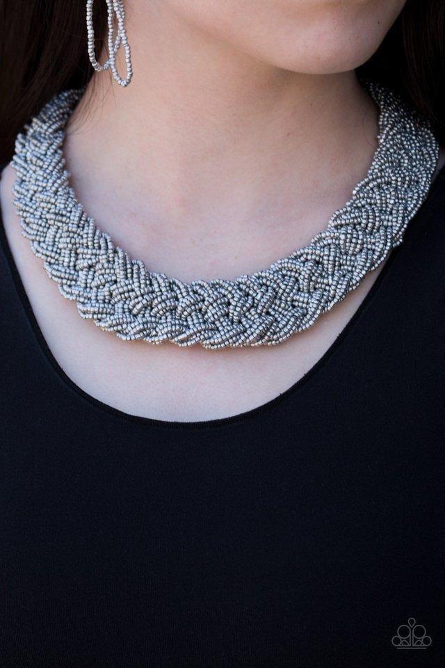 Mesmerizingly Mesopotamia - Silver Paparazzi Necklace