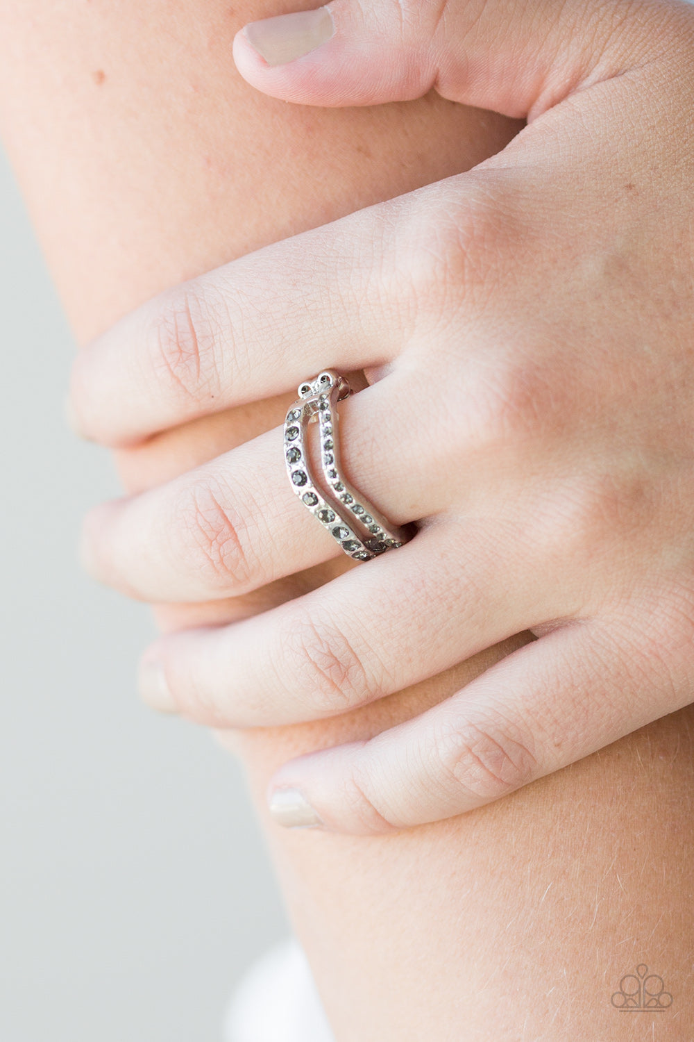 Elite Squad - Silver Paparazzi Ring