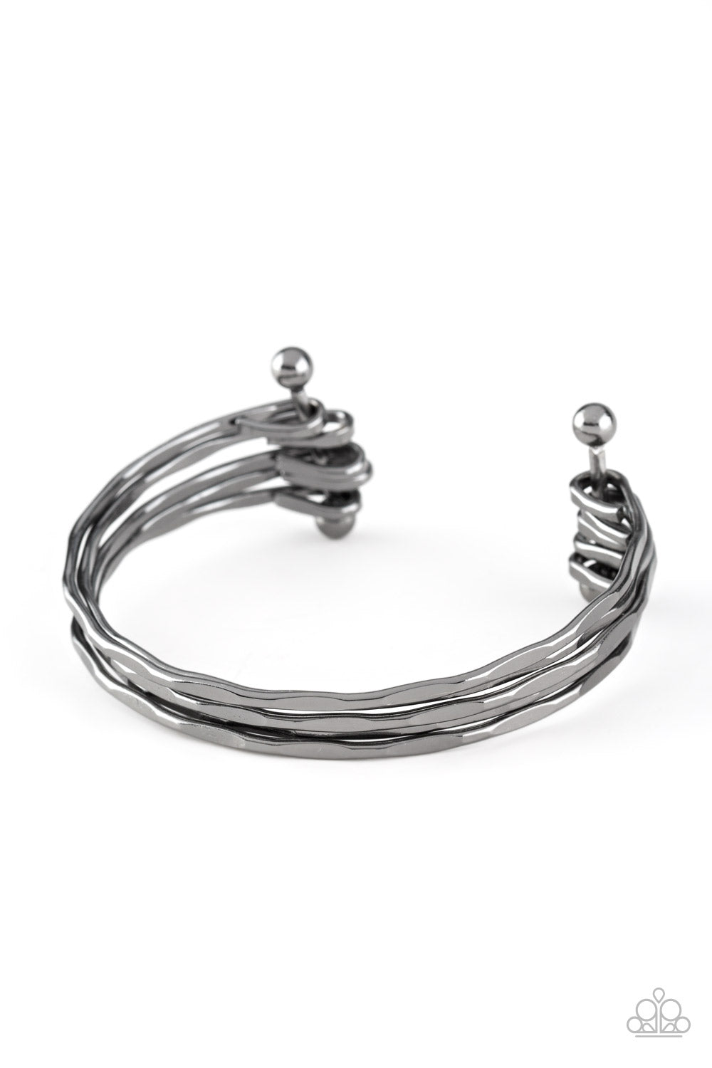 Street Refinement - Black Paparazzi Cuff Bracelet