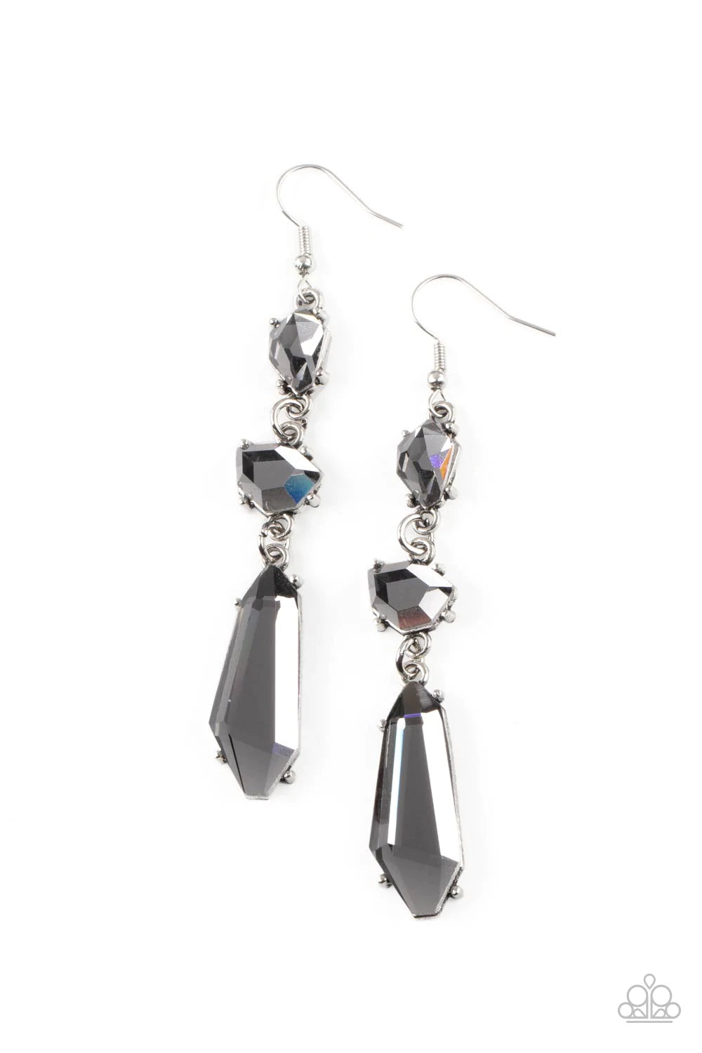 Sophisticated Smolder Silver Paparazzi Earrings
