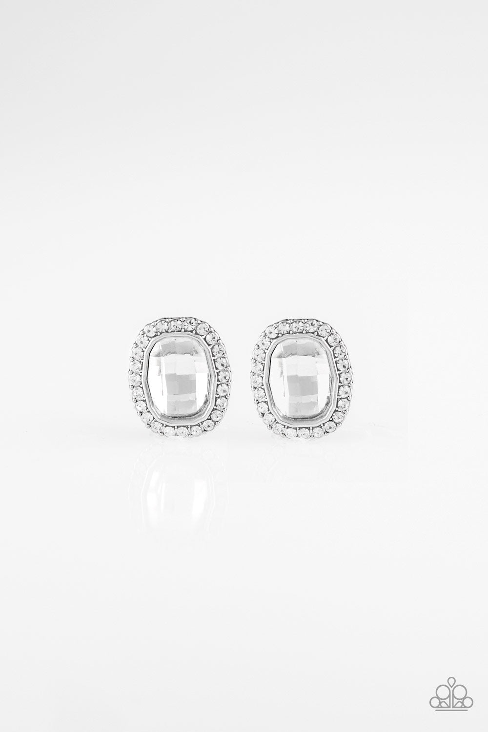 The Modern Monroe - White Paparazzi Earrings
