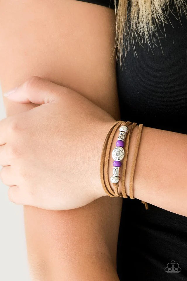 Clear A Path Purple Paparazzi Bracelet jemtastic jewelry