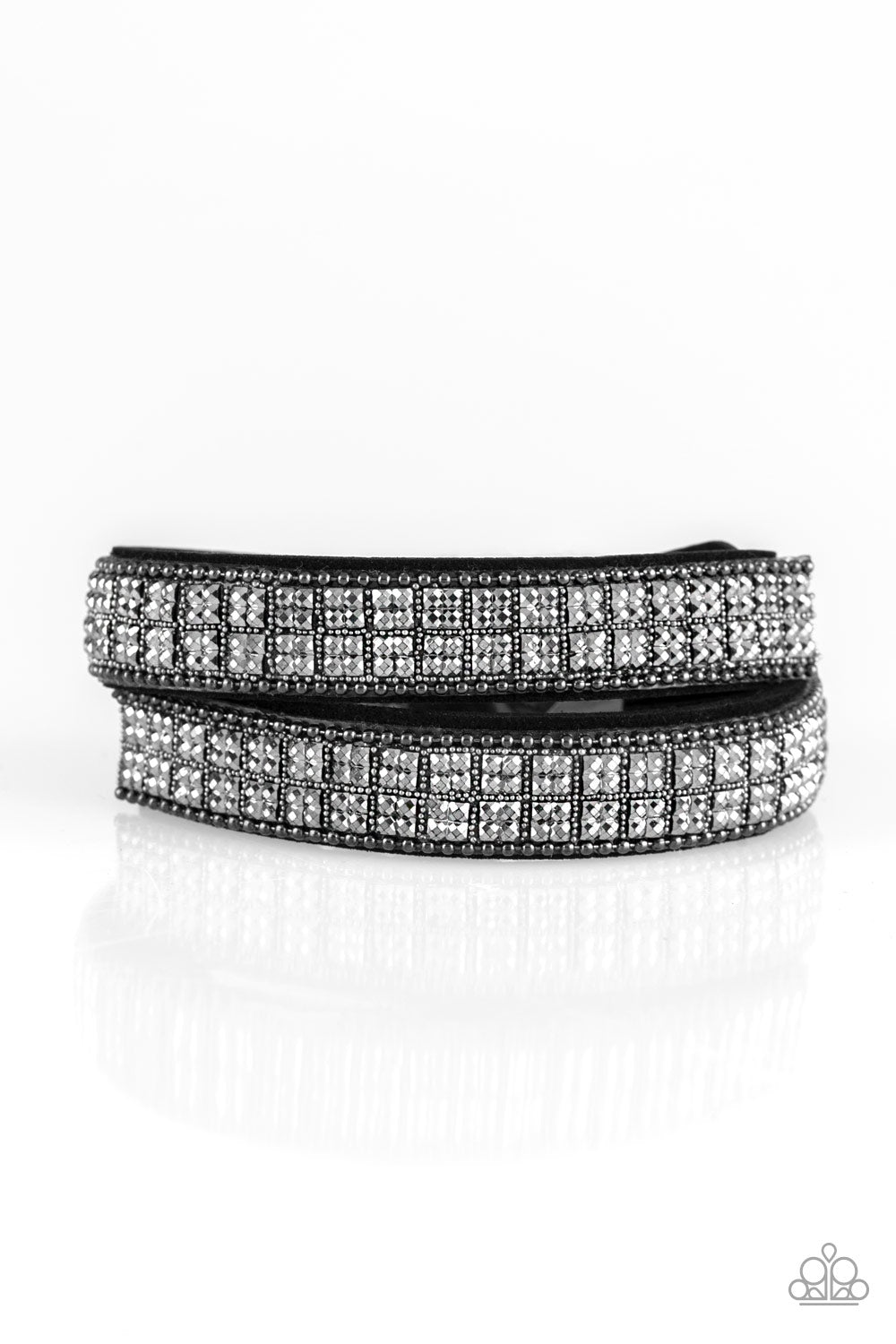 Rock Band Refinement - Black Paparazzi Urban Bracelet