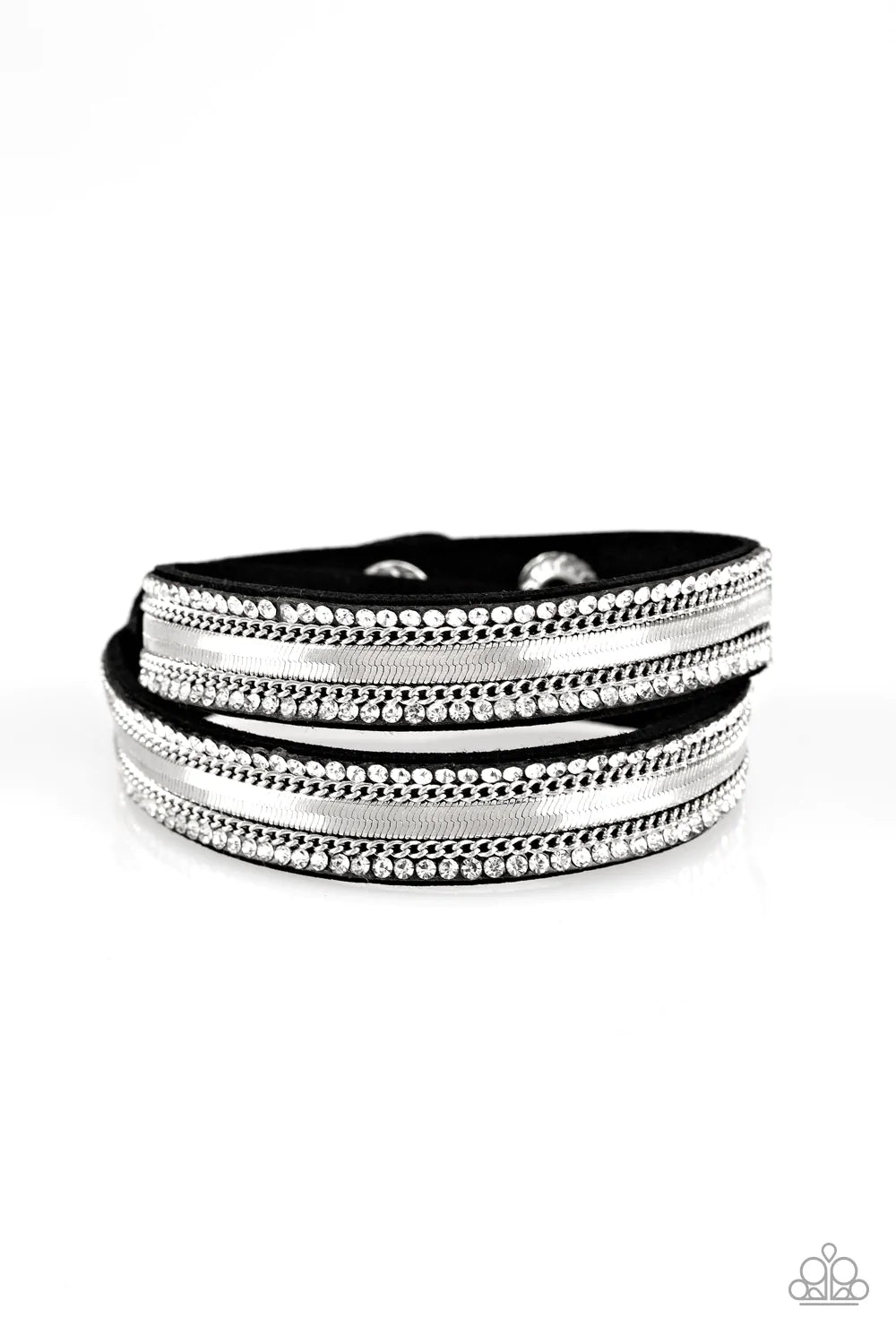 Rocker Rivalry Black Paparazzi Urban Bracelet