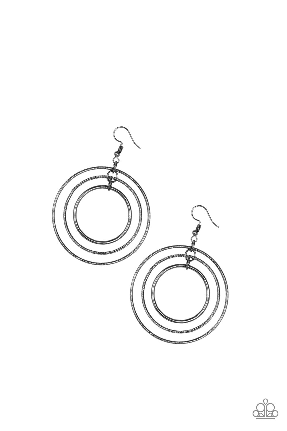 Rippling Radiance Black Paparazzi Earrings