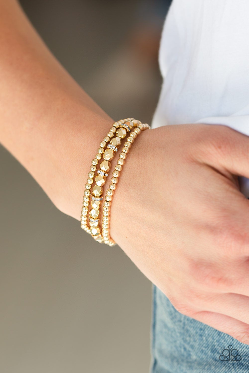 Let There BEAM Light Gold Paparazzi Bracelet