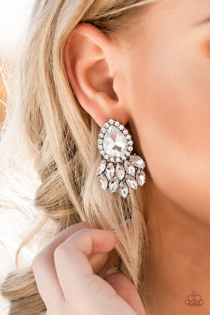 A Breathe of Fresh HEIR White Paparazzi Earrings