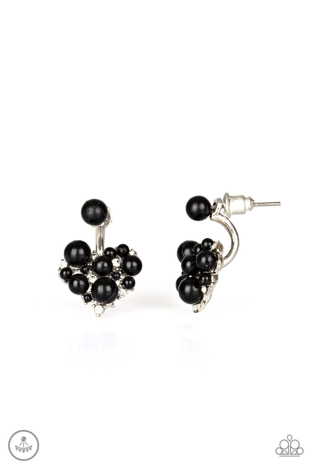 Star-Studded Success - Black Paparazzi Double-Sided Earrings