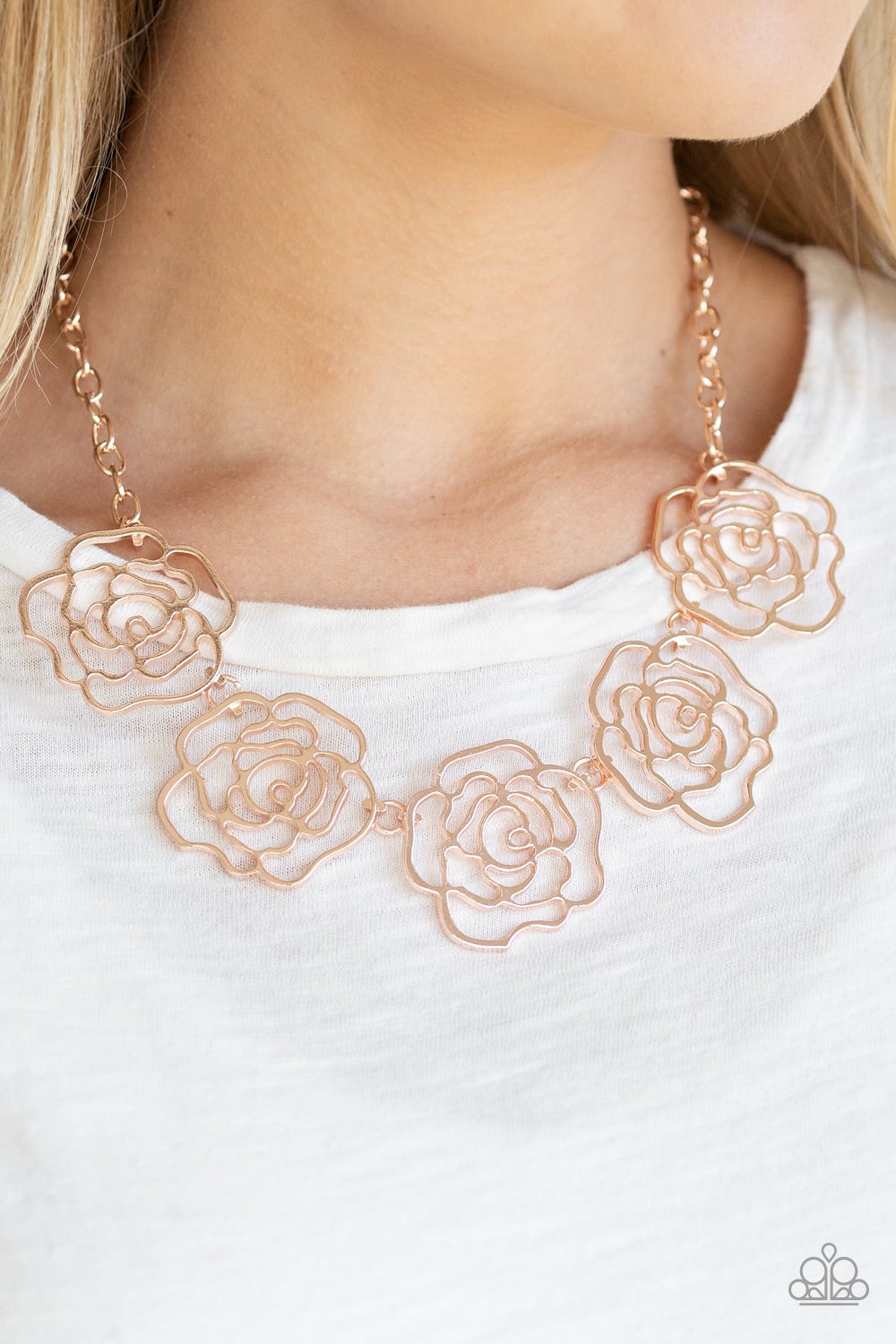 Budding Beauty Rose Gold Paparazzi Necklace