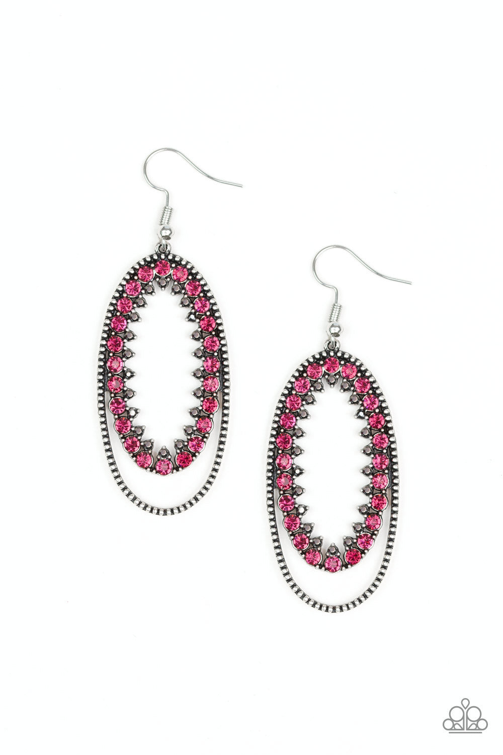 Marry Into Money - Pink Paparazzi Earrings