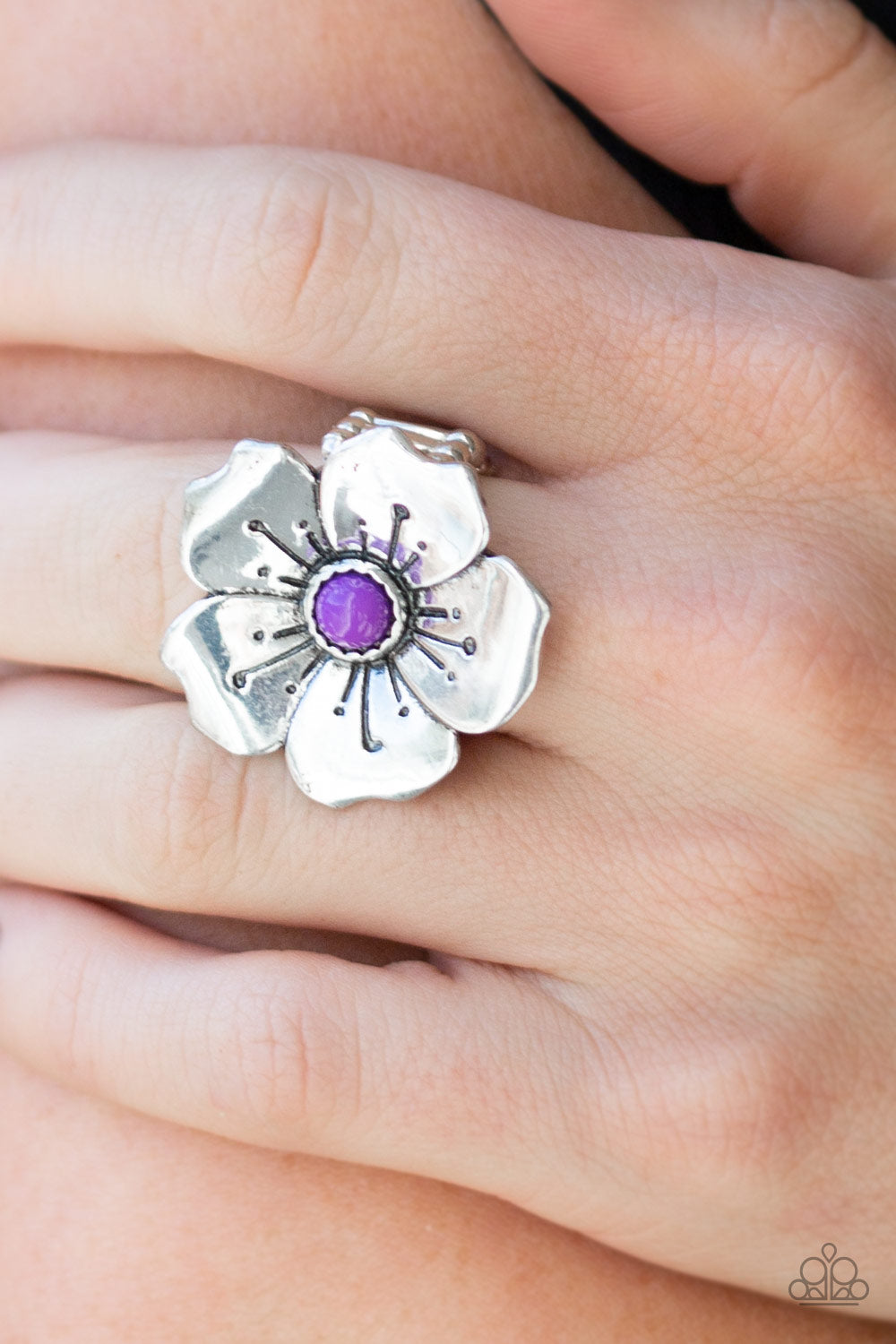 Boho Blossom - Purple Paparazzi Ring