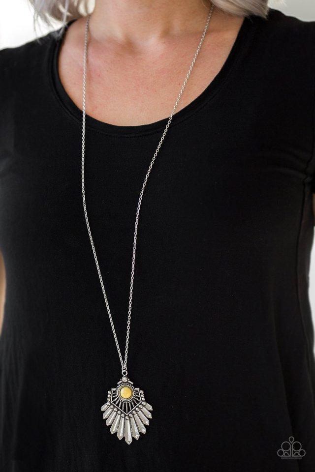 Inde-PENDANT Idol Yellow Paparazzi Necklace