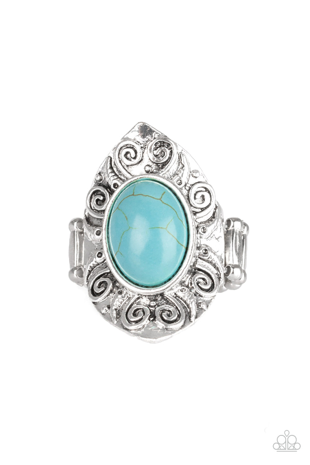 Mega Mother Nature - Blue Paparazzi Ring