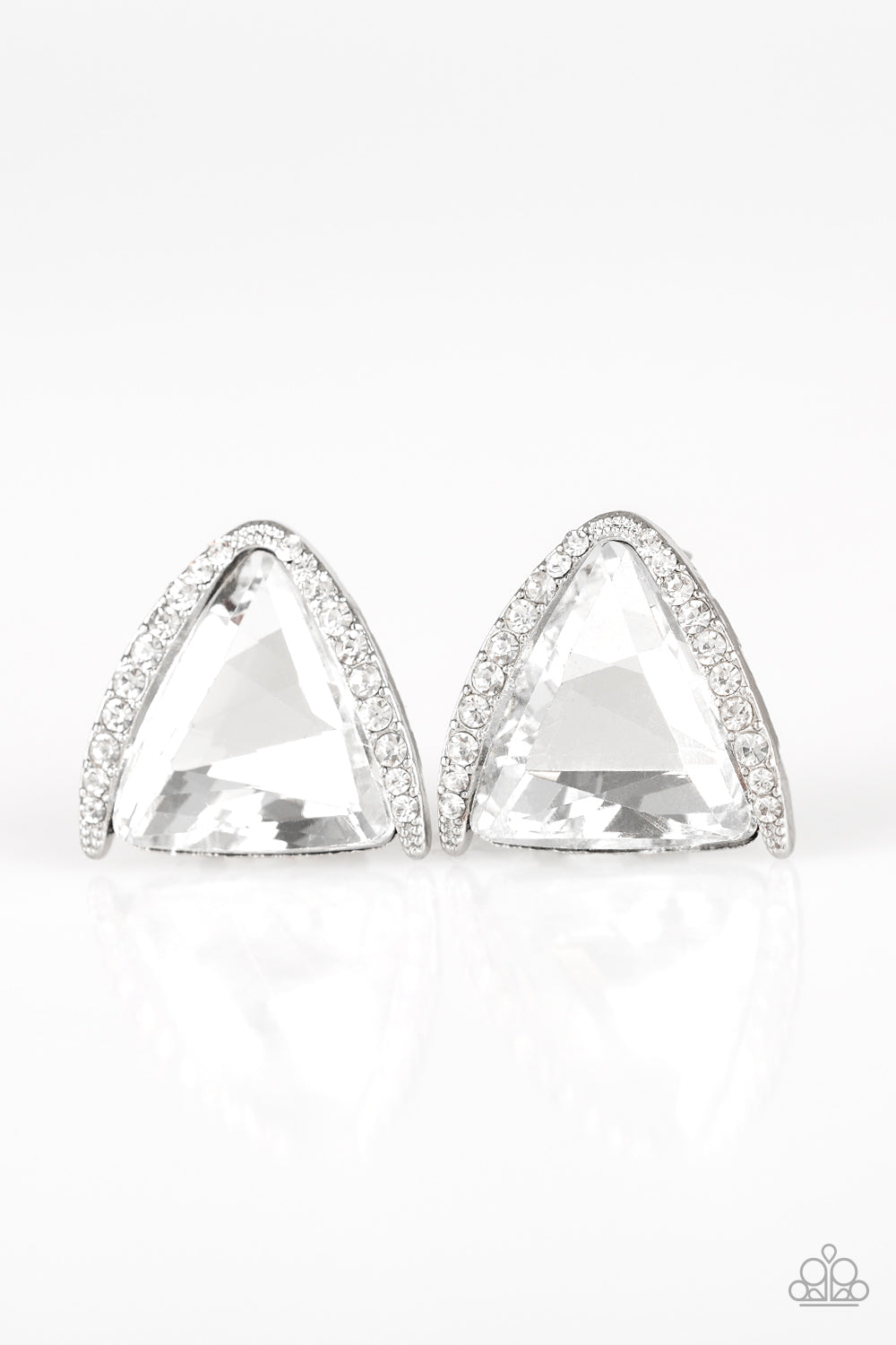 Exalted Elegance - White Paparazzi Earrings