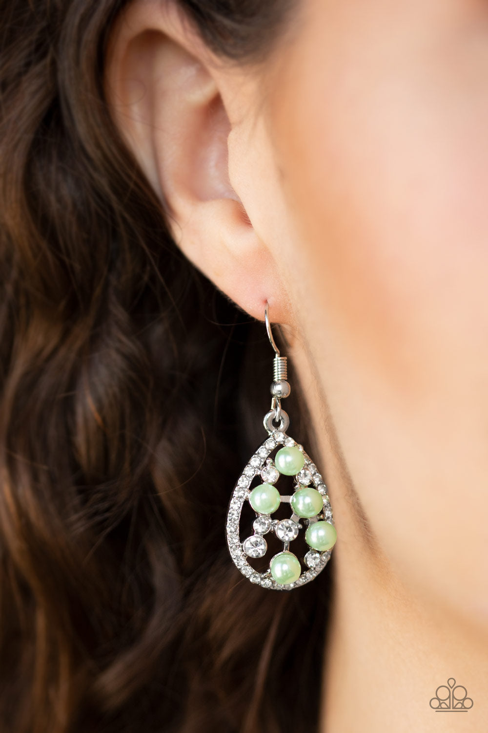 Fabulously Wealthy - Green Paparazzi Earrings